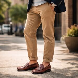 Sebago Classic Dan Penny Loafers – Brown Leather Men’s 7.5 – Made in USA